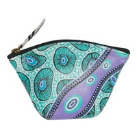 Nikki Dee Designs Genuine Leather Coin Purse (12cm x 8cm) - Looking for Periwinkles