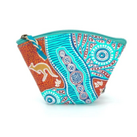 Nikki Dee Designs Genuine Leather Coin Purse (12cm x 8cm) - Tracks on Country