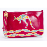 Yakinno Gunditjmara Dreaming Genuine Multi Leather Small Vanity Case - River Kangaroo