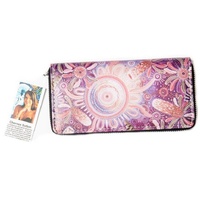 Chernee Sutton Aboriginal Art Large Zipped Wallet - Banksia