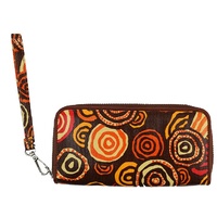 Jijaka Aboriginal Art Large Zipped Wallet - Riverstones