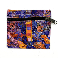 Better World Aboriginal Art Cotton Light Travel Pouch/Purse - Mulga Country