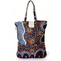 Better World Aboriginal Art Quilted Baby Bag [14x20 cm] - Ocean &amp; Earth