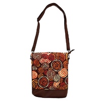 Jijaka Aboriginal Art Shoulder Bag - Riverstones