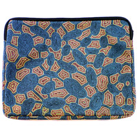 Yijan Aboriginal Art Padded Canvas iPad Tablet Sleeve - Women Travel Dreaming (Slate)