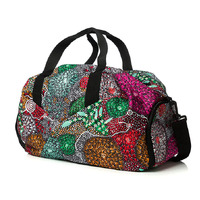 Coral Hayes Aboriginal Art Gym/Duffel Bag - Gathering Bush Bananas