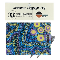 Bunabiri Aboriginal Art Hard Luggage Tag - Seven Sisters