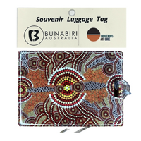 Bunabiri Aboriginal Art Hard Luggage Tag -  Colours of The Land