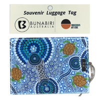 Bunabiri Aboriginal Art Hard Luggage Tag -  Colours of The Reef