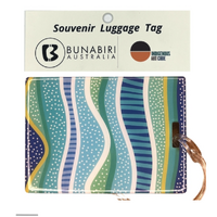 Bunabiri Aboriginal Art Hard Luggage Tag - Rainbow Reef