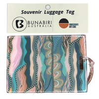 Bunabiri Aboriginal Art Hard Luggage Tag - Wamin in the Wet
