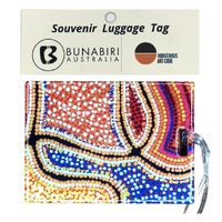 Bunabiri Aboriginal Art Hard Luggage Tag - Snake Dreaming