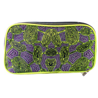 Yijan Aboriginal Art Travel Wallet - Women Travel Dreaming (Green)