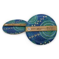 Bunabiri Aboriginal Art Bamboo 10&quot; Dinner Plate (Set 2) - Wet Season