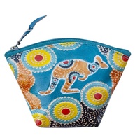 Kangaroo in the Murchison - Gaye Ogilvie Aboriginal Art. Genuine Leather Coin Purse (12cm x 8cm)