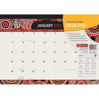 BrownTrout Aboriginal Art 2024 Desk Pad 