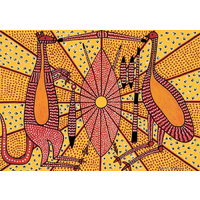 Plato Aboriginal Art Wooden Frame Tray A3 Jigsaw Puzzle (96pce) - Australian Emblem