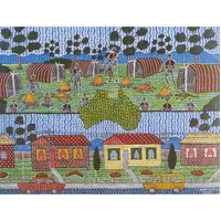 Changing Lifestyles - Plato Aboriginal Art Wooden Frame Tray A3 Jigsaw Puzzle (24pce)