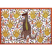 Plato 24pce Abortiginal Art  Wooden Puzzle - Kangaroo