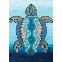 Plato Aboriginal Art Wooden Frame Tray A3 Jigsaw Puzzle (24pce) - Sea Turtle