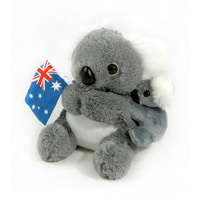 Plush Toy - Koala &amp; Baby with Flag (21cm]