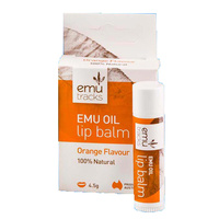 Emu Tracks Emu Oil Lip Balm - Orange Flavour
