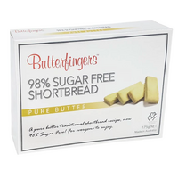 Butterfingers 98% Sugar Free Pure Butter Shortbread (175g) - (Pk 12)