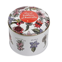 Banksia Red Floral Tin (Milk Chocolate Fruit and Nut) 200g - Emblems of Australia