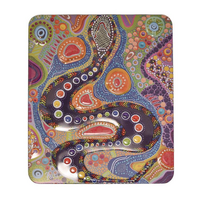Banksia Red Indigenous design Tin (Jersey Caramel Fudge) 200g - Rainbow Serpent