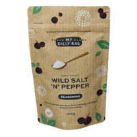 Wild Salt 'n' Pepper Seasoning (100g)​​​​​​​ Reseal Pouch - My Dilly Bag 