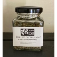 Wild Food Farm Bush BBQ Outback Spice (reseal Jar) 50g - Lemon Myrtle/Pepperberry