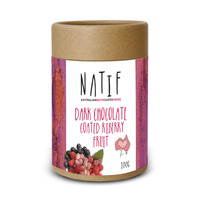 NATIF Dark Chocolate Coated Riberry Fruit - 100g (Tube)