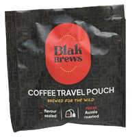 Blak Brews Single Foil Wrapped Coffee Travel Pouch (8g - medium roasted)