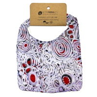 Better World Aboriginal Art - Baby Bib - Fish Trap Dreaming