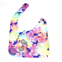 Better World Aboriginal Art - Baby Bib - Giant Emu Dreaming