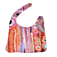 Better World Aboriginal Art - Baby Bib - Two Dogs Dreaming (2)