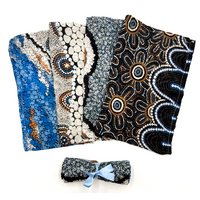 Better World Aboriginal Art - Muslin Wrap - Ocean and Earth