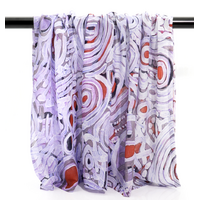 Better World Aboriginal Art - Muslin Wrap - Fish Trap Dreaming