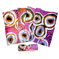 Better World Aboriginal Art - Muslin Wrap - Two Dogs Dreaming