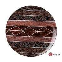 Munupi Aboriginal Art 10&quot; Round China Dinner Plate - Jillamara