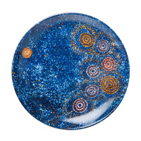 Warlukurlangu Aboriginal Art 7&quot; Round China Plate - Seven Sisters Dreaming