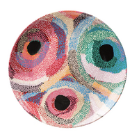 Martumili Arts 7.5&quot; Round China Plate - Punmu Waterholes