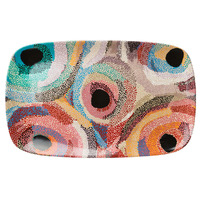 Martumili Aboriginal Art Fine Bone China Platter - Punmu Waterholes