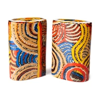Mulga Country Fine Bone China Salt n Pepper Shakers - Papulankutja Aboriginal Art 