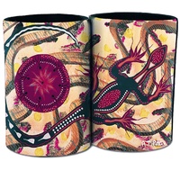 Tobwabba Aboriginal Art Neoprene Can Cooler - Goanna &amp; Snake [1 only]