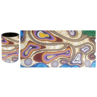 Tobwabba Aboriginal Art Neoprene Can Cooler - Hunting Kangaroos from Mountains to the Sea