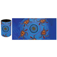 Tobwabba Aboriginal Art Neoprene Can Cooler - Turtles