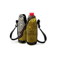 Bunabiri Aboriginal Art Neoprene Water Bottle Cooler - Fire Country Dreaming