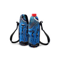 Bunabiri Aboriginal Art Neoprene Water Bottle Cooler - Hunters & Gatherers Reef