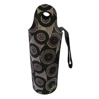 Utopia Aboriginal Art Neoprene Wine Bottle Cooler - Rat Tail Plant 